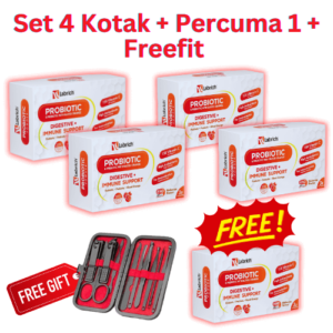 Set 4 Kotak + Percuma 1 + Freegift